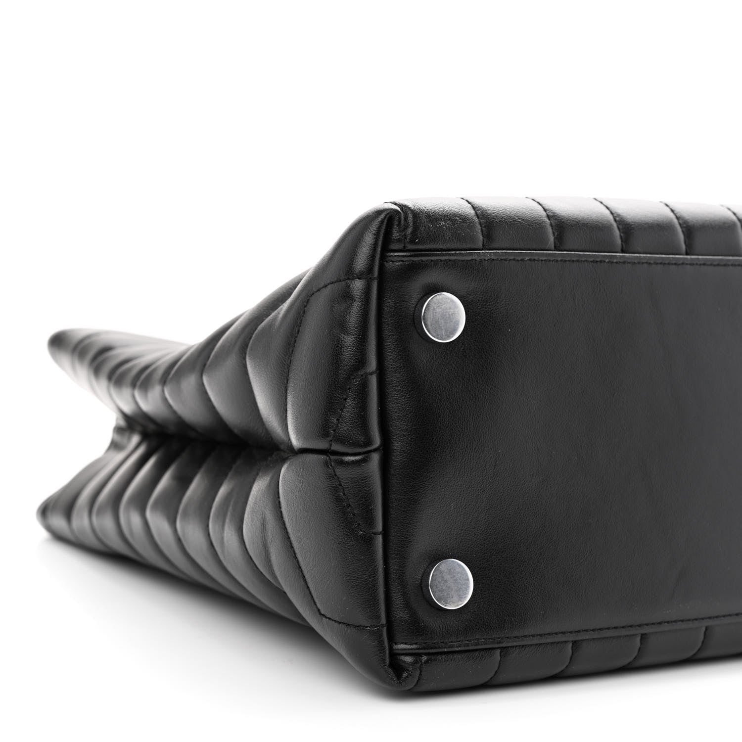 Saint Laurent Calfskin Y Quilted Monogram Large Loulou Shopper Black 9 of 10