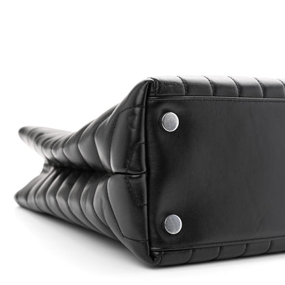 Saint Laurent Calfskin Y Quilted Monogram Large Loulou Shopper Black 9 of 10