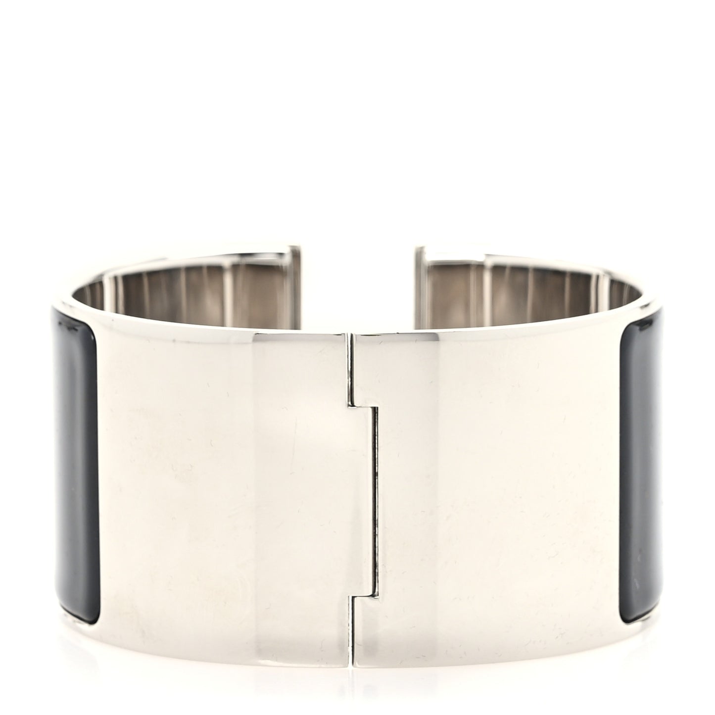Enamel Extra Wide Clic Clac H Bracelet PM Black