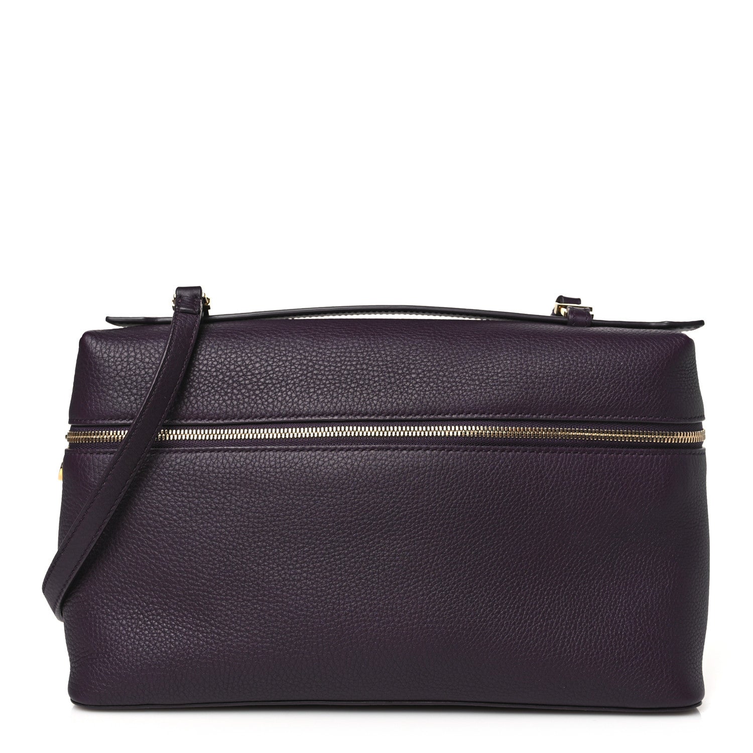 Loro Piana Grained Calfskin L19 Extra Pocket Pouch Plum 1 of 11