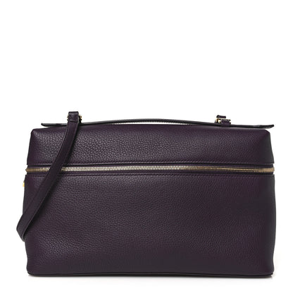 Loro Piana Grained Calfskin L19 Extra Pocket Pouch Plum 1 of 11