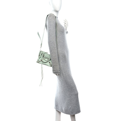 Balenciaga Chevre Silver Metallic Edge Hardware Mini City Vert Anis 2 of 11
