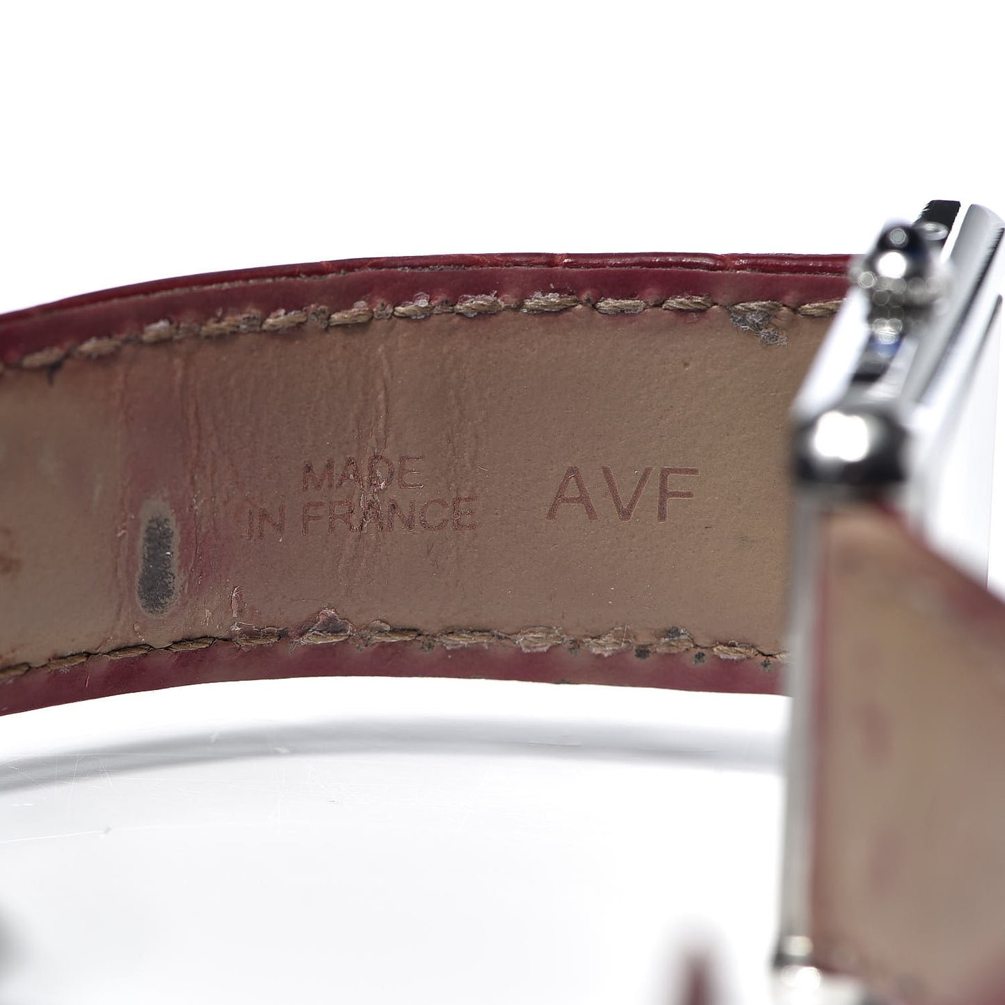 Stainless Steel Alligator 27mm Tank Solo Quartz Watch Red