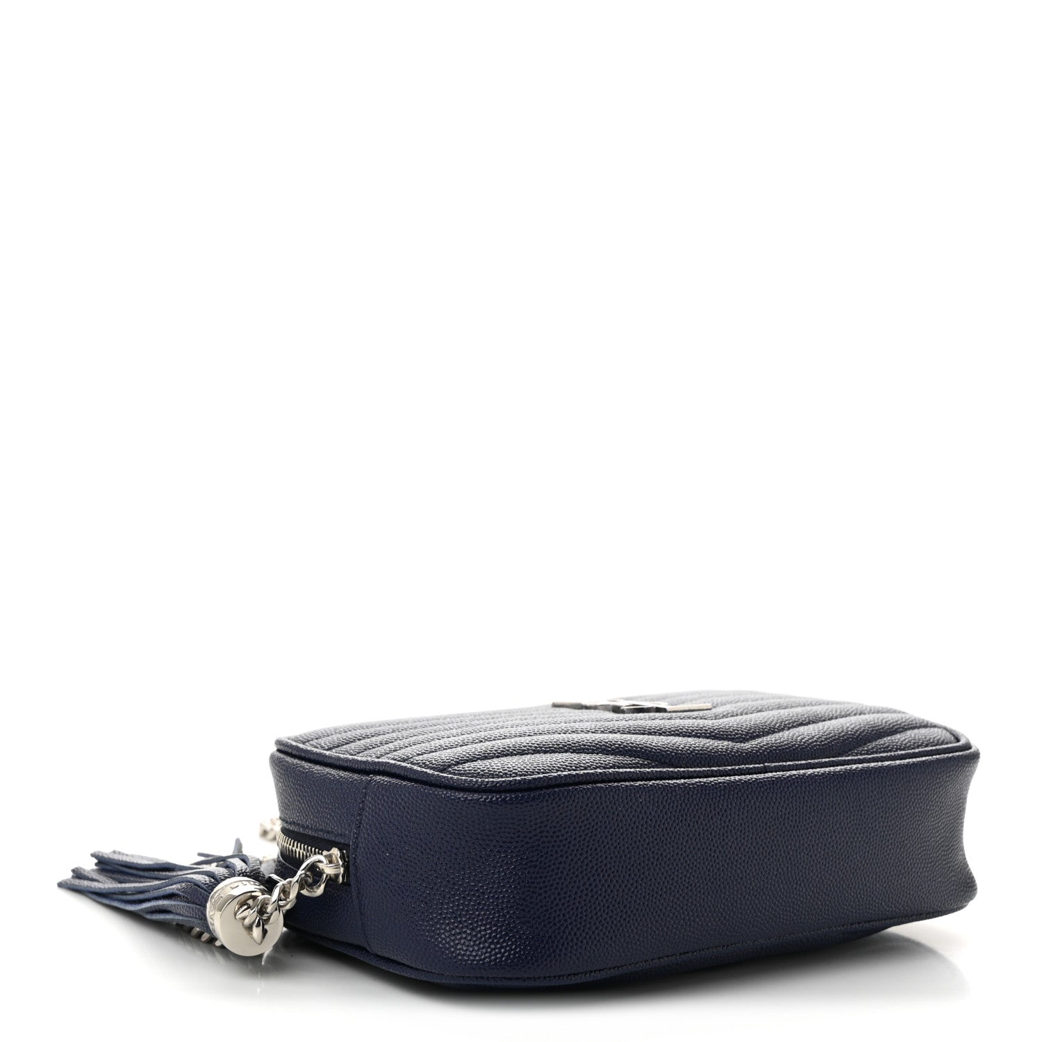 Saint Laurent Grain De Poudre Matelasse Monogram Mini Lou Camera Bag Azure Blue 4 of 11