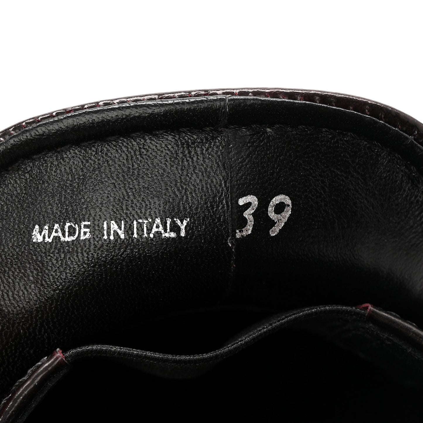 Spazzolato Metal Triangle Logo 50mm Loafers 39 Cordovan