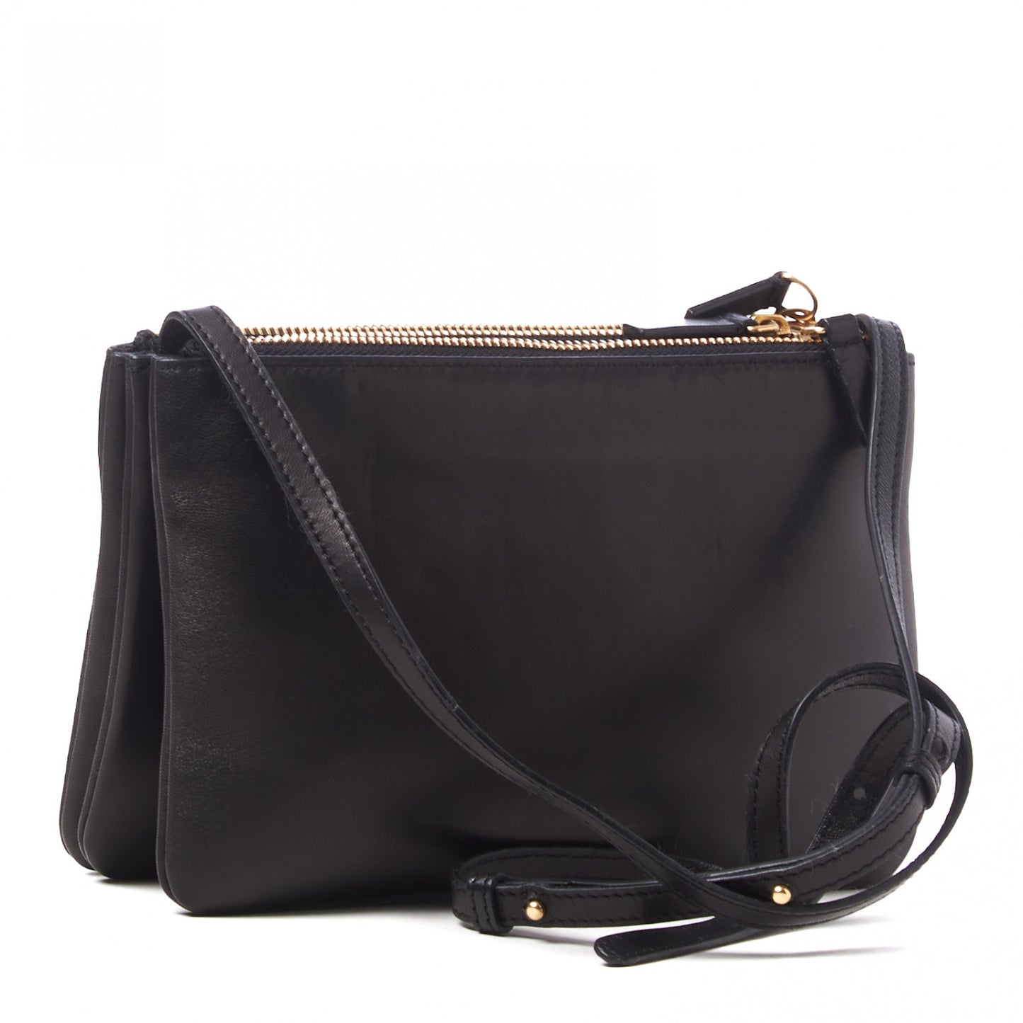 Lambskin Small Trio Crossbody Bag Black