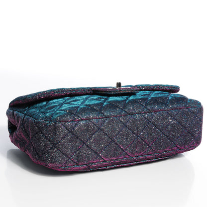 Chanel Iridescent Glitter Fabric Jumbo Single Flap Multicolor 4 of 9
