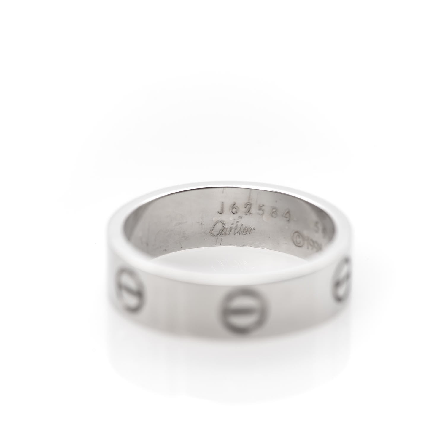 Cartier 18K White Gold 6mm LOVE Ring 59 8.75 5 of 5