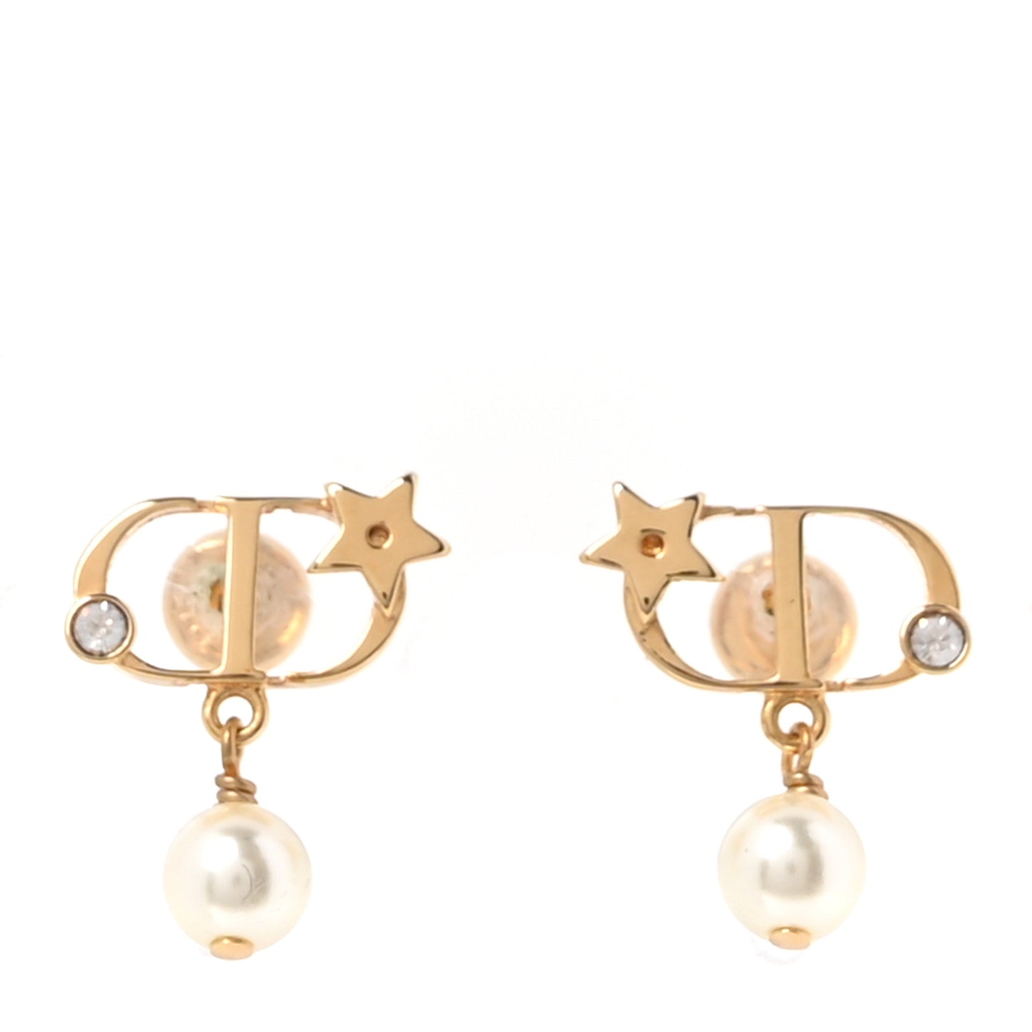 Pearl Petit CD Earrings Gold