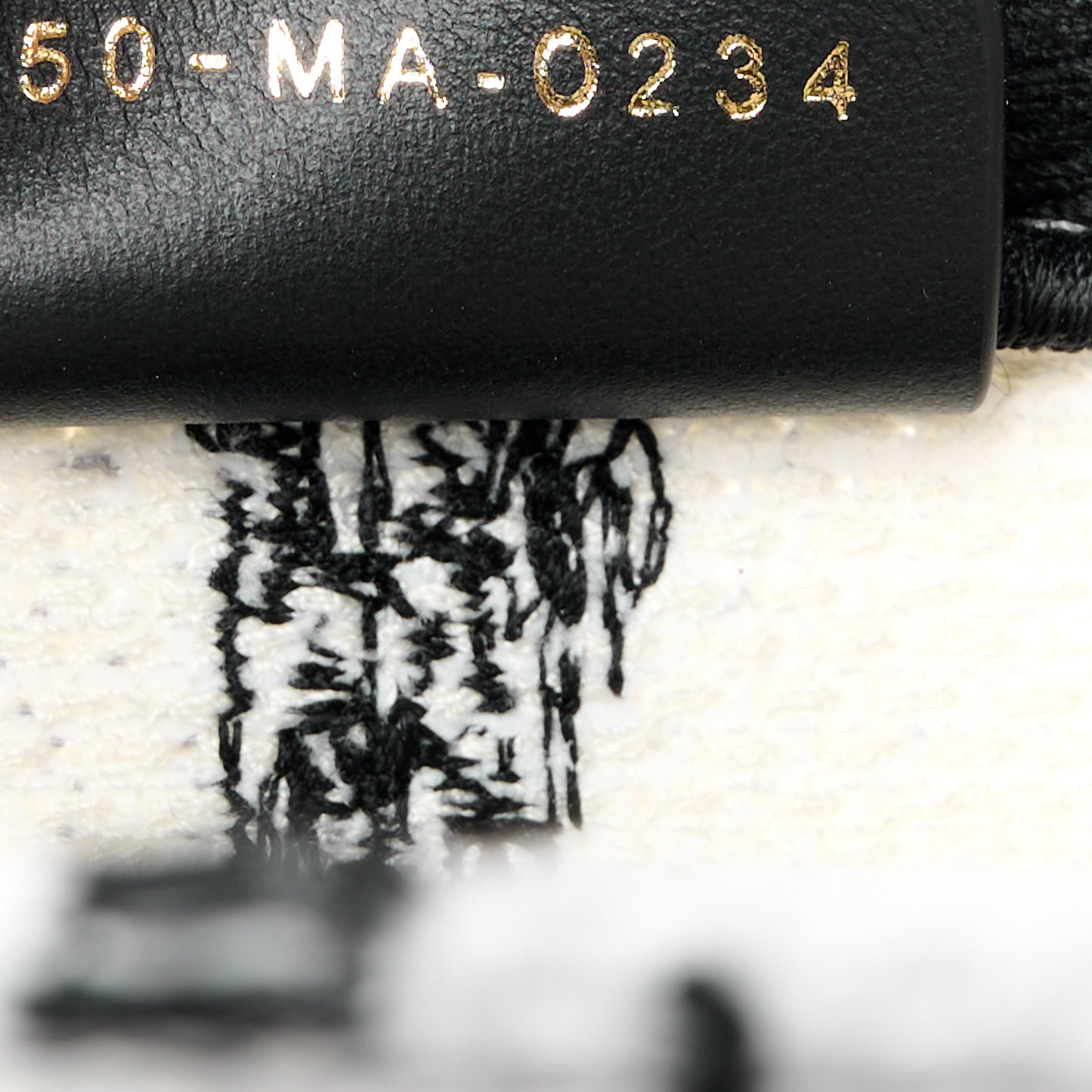 Canvas Embroidered Medium Paris Book Tote White Black