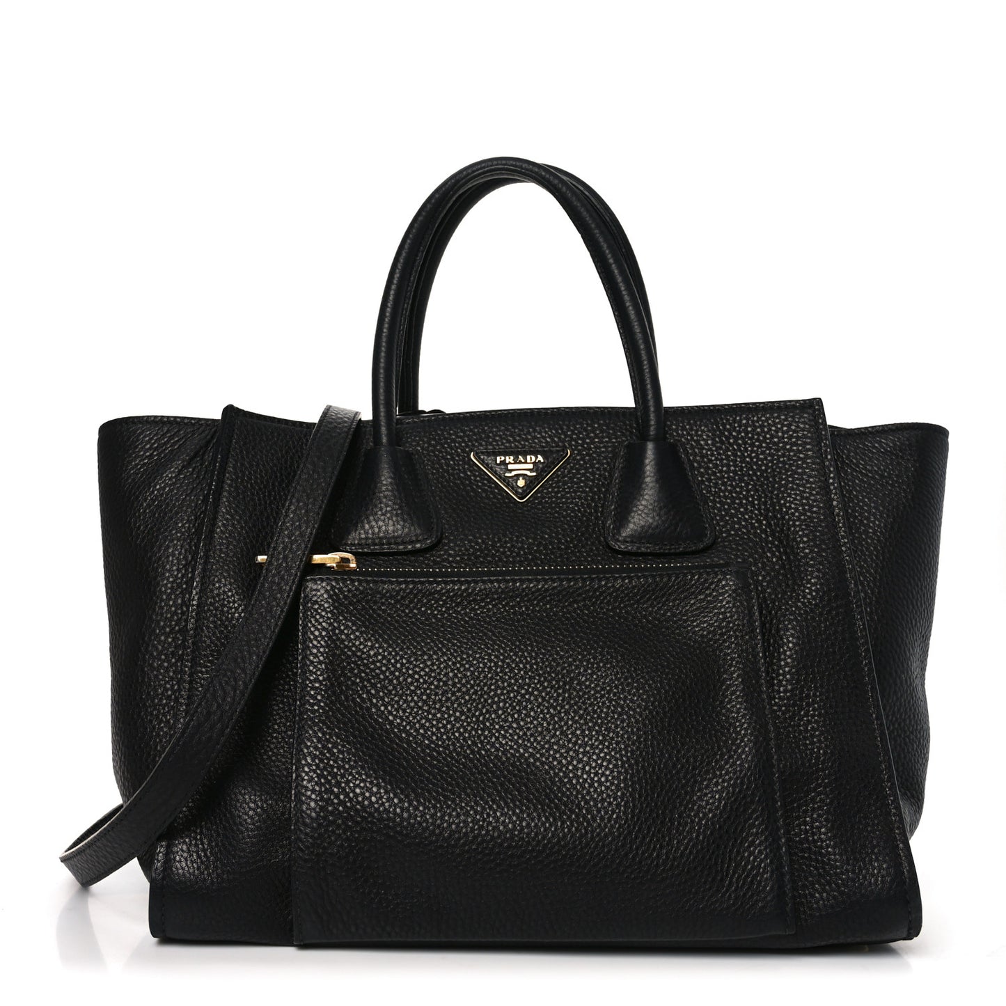 Vitello Phenix Shopping Tote Black