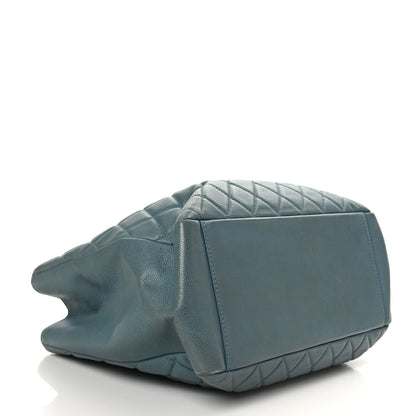 Chanel Caviar Quilted Grand Shopping Tote GST Blue 4 of 11