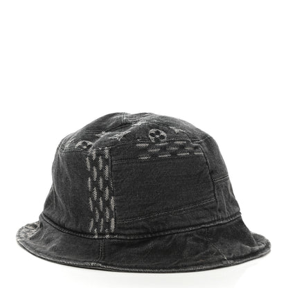 Louis Vuitton x NIGO Monogram Giant Denim Giant Damier Wave Sun Hat Gray 5 of 9