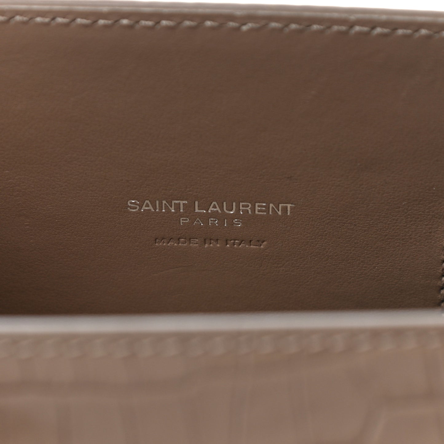 Calfskin Crocodile Embossed Baby Sac De Jour Brown