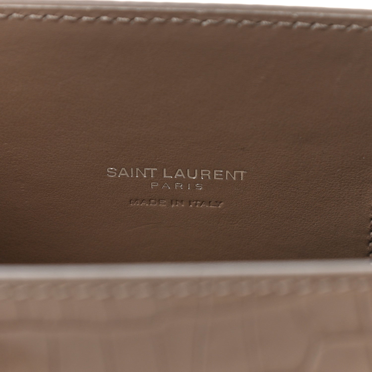 Saint Laurent Calfskin Crocodile Embossed Baby Sac De Jour Brown 5 of 9