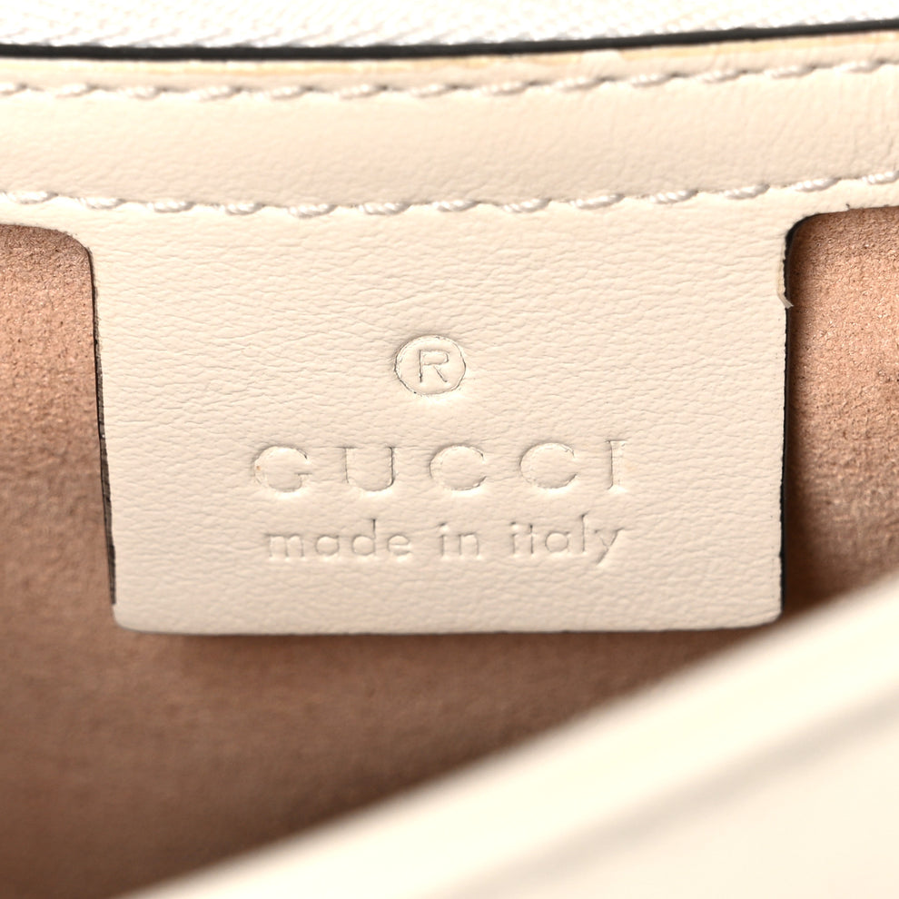 Gucci Calfskin Matelasse Small GG Marmont Shoulder Bag White 1997181 ...