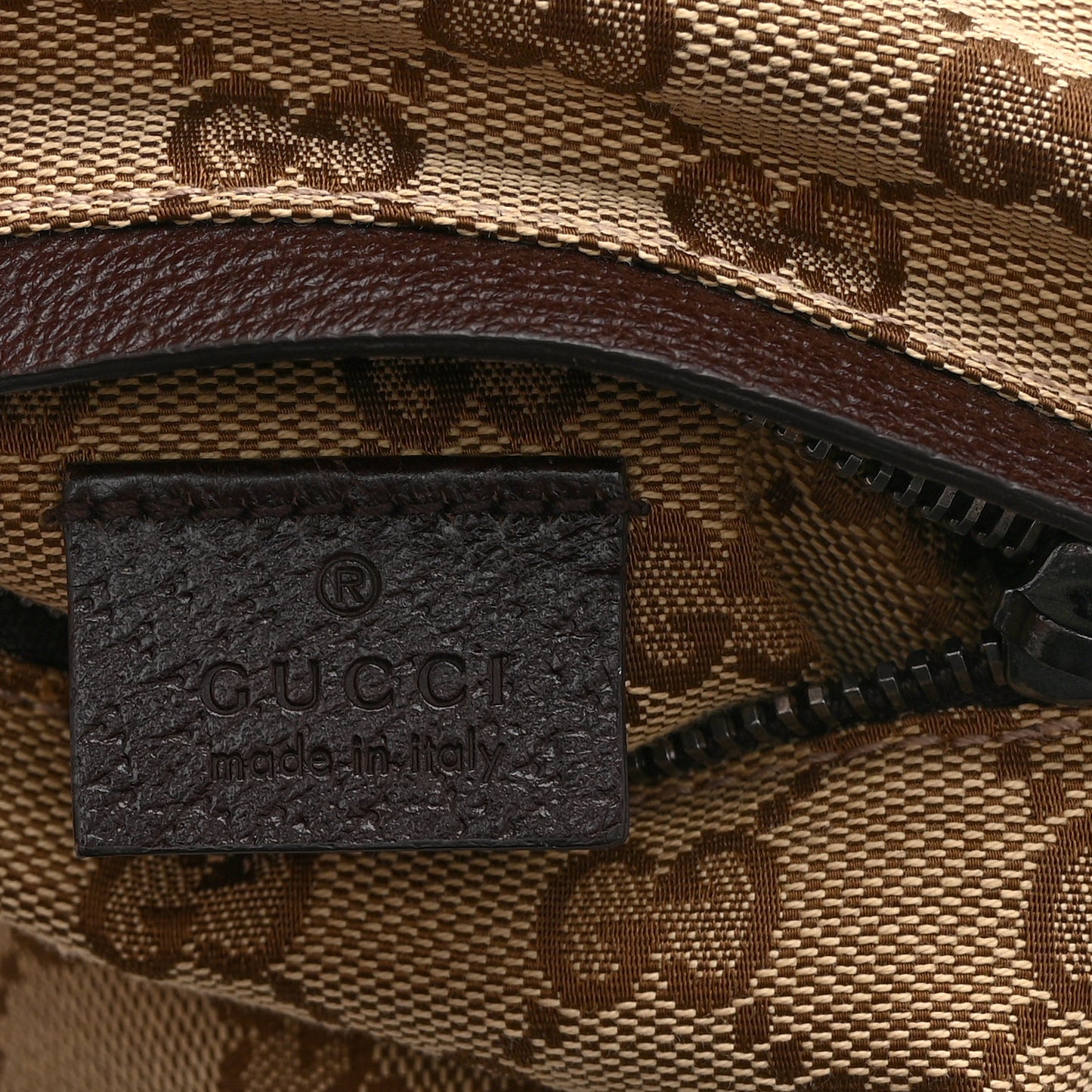 Monogram Web Belt Bag Dark Brown