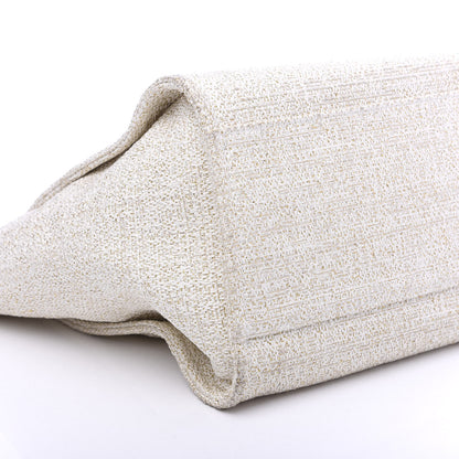 Chanel Lurex Boucle Medium Deauville Tote White 6 of 12