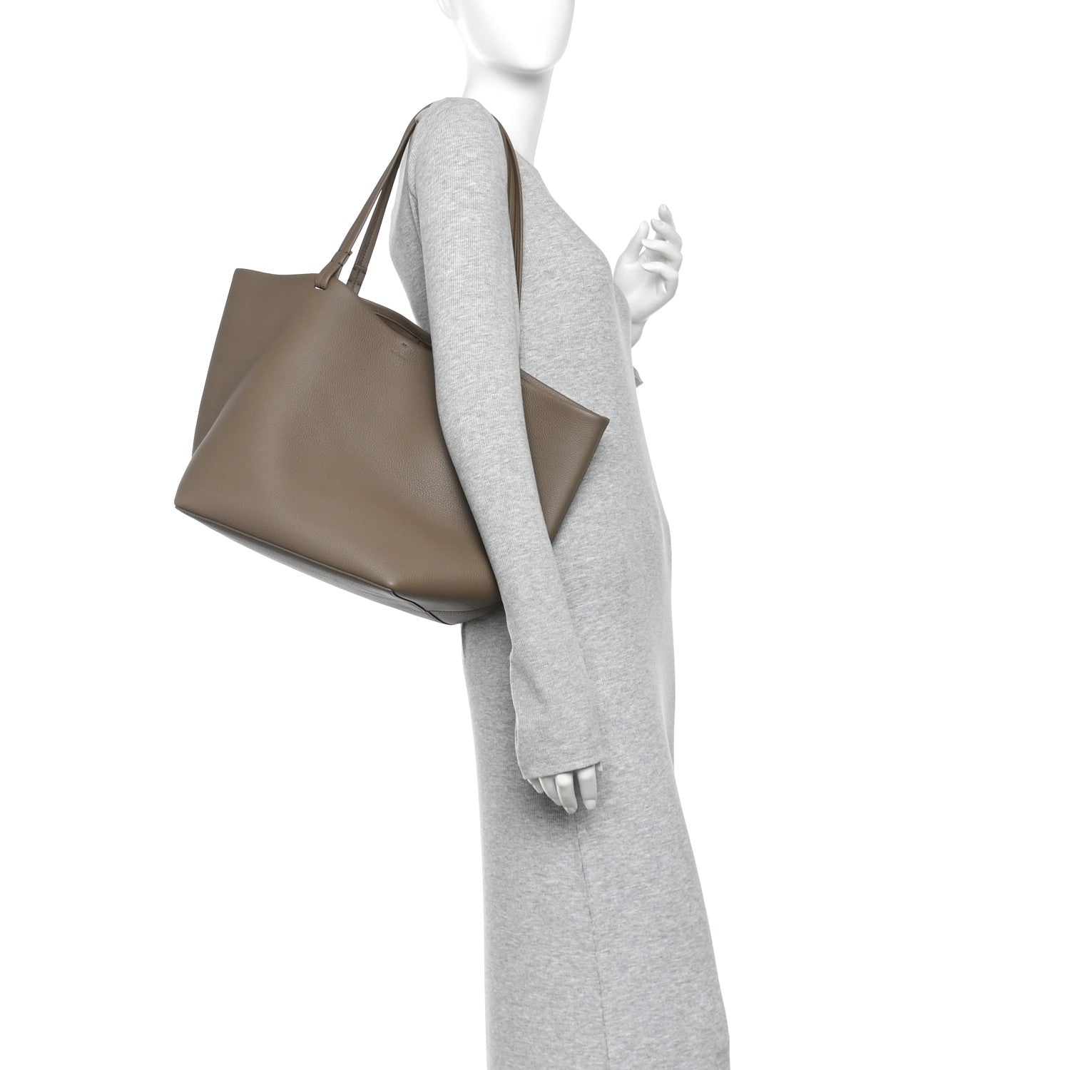 The Row Grained Calfskin Park Tote Three Elephant 2 of 10