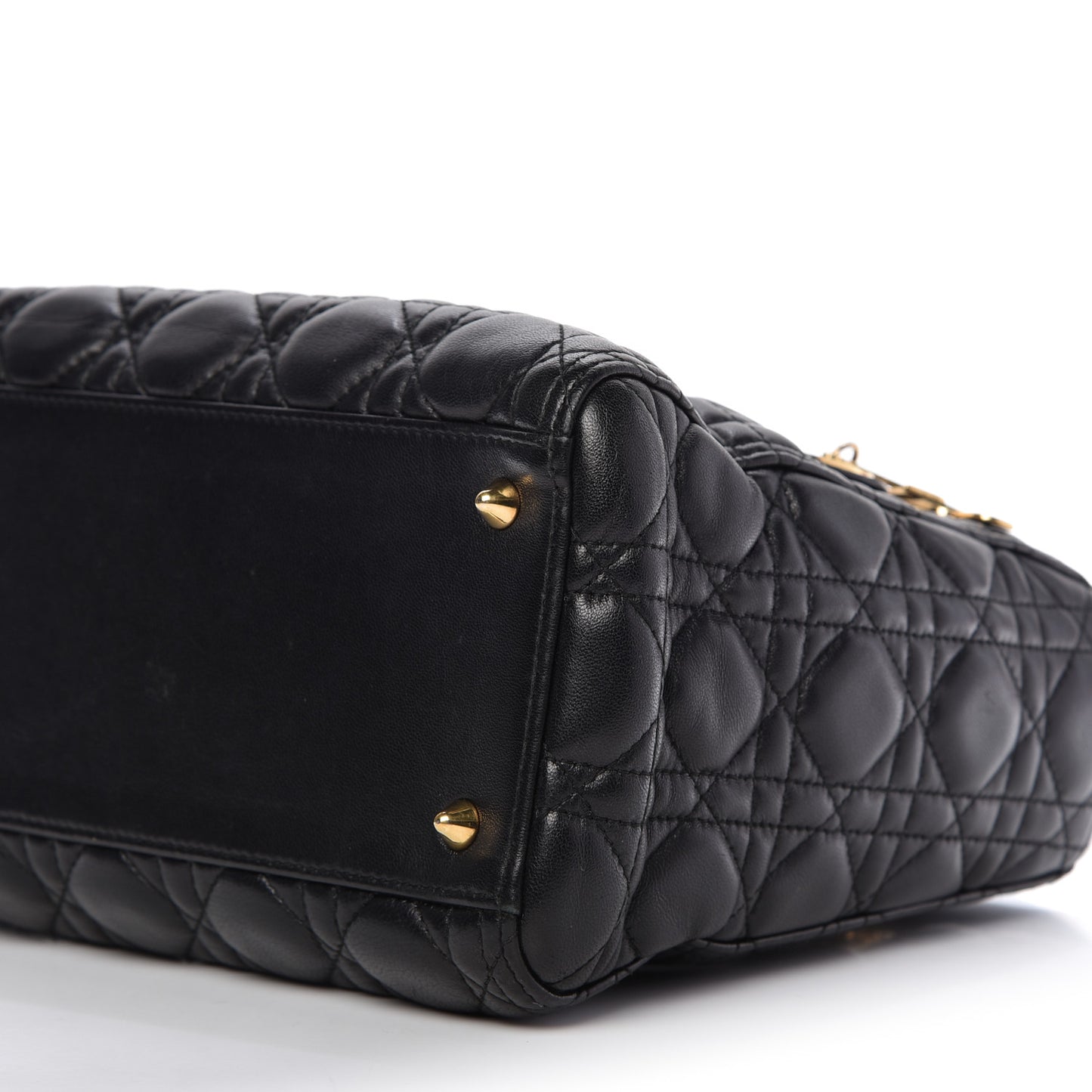 Lambskin Cannage Medium Lady Dior Black