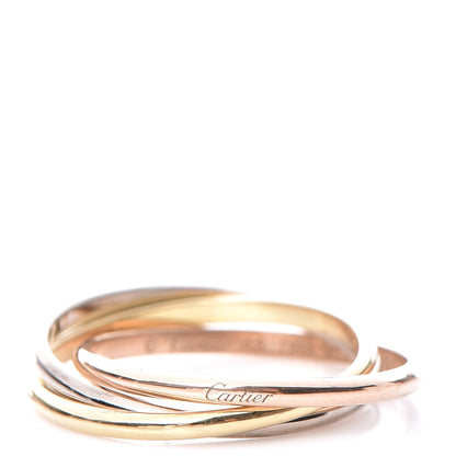 Cartier 18K Pink Yellow White Gold Extra Small Trinity Ring 48 4.5 1 of 6