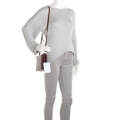 Celine Lambskin Small Trio Crossbody Bag Burgundy 2 of 7