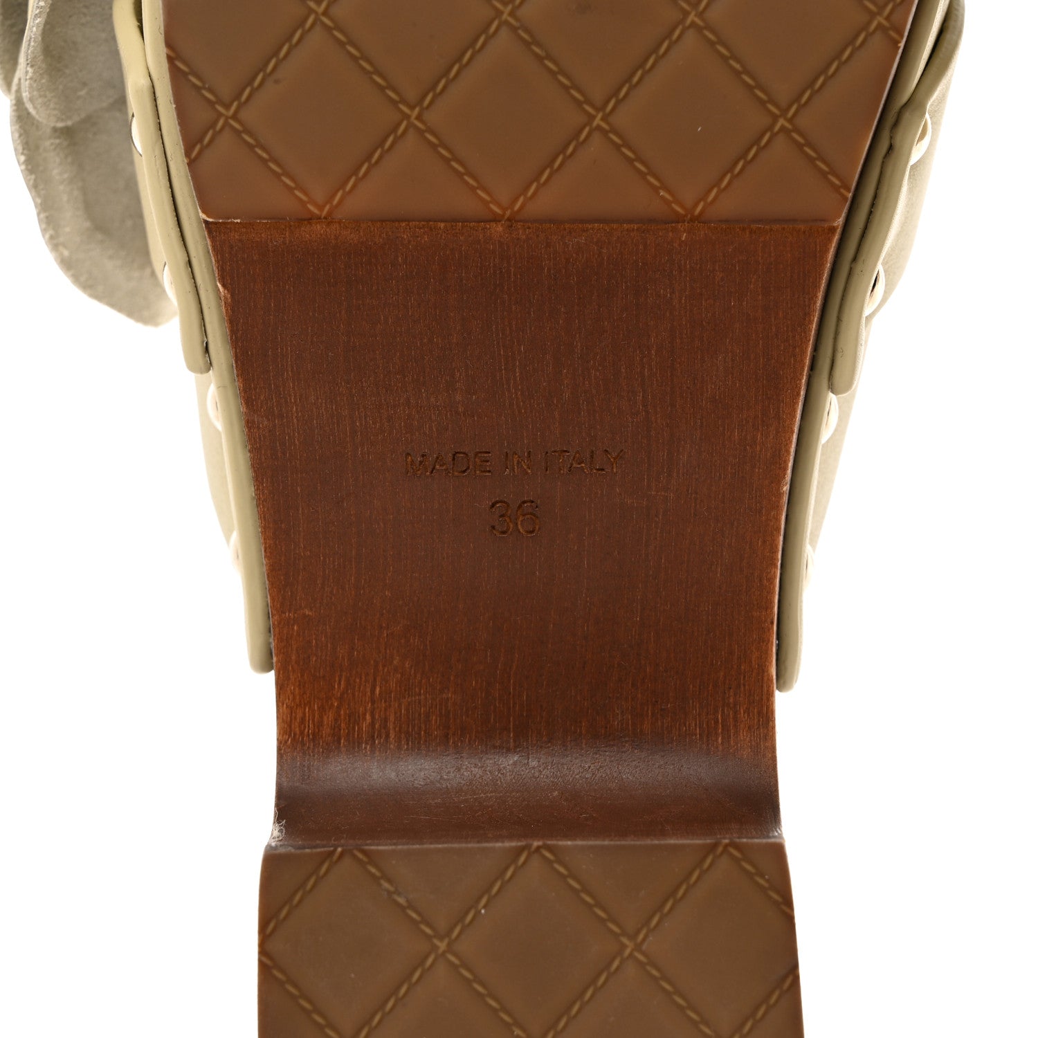 Chanel Calfskin Camellia Clogs 36 Light Beige 8 of 8