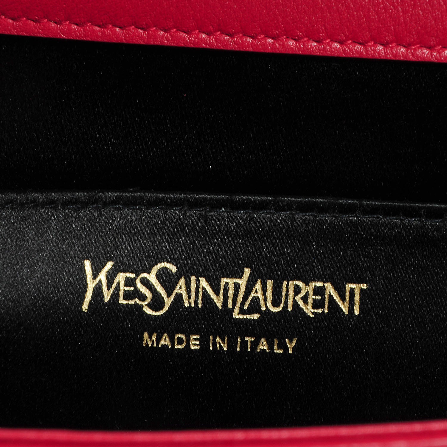 Saint Laurent Calfskin Belle De Jour Large Clutch Lipstick Red 6 of 7