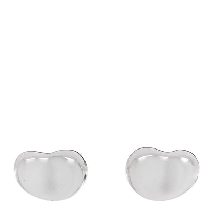 Tiffany Sterling Silver 11mm Elsa Peretti Bean Earrings 1 of 5