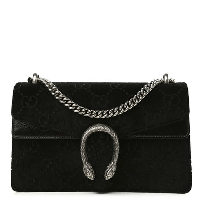 Gucci Velvet GG Monogram Small Dionysus Shoulder Bag Black 1 of 9