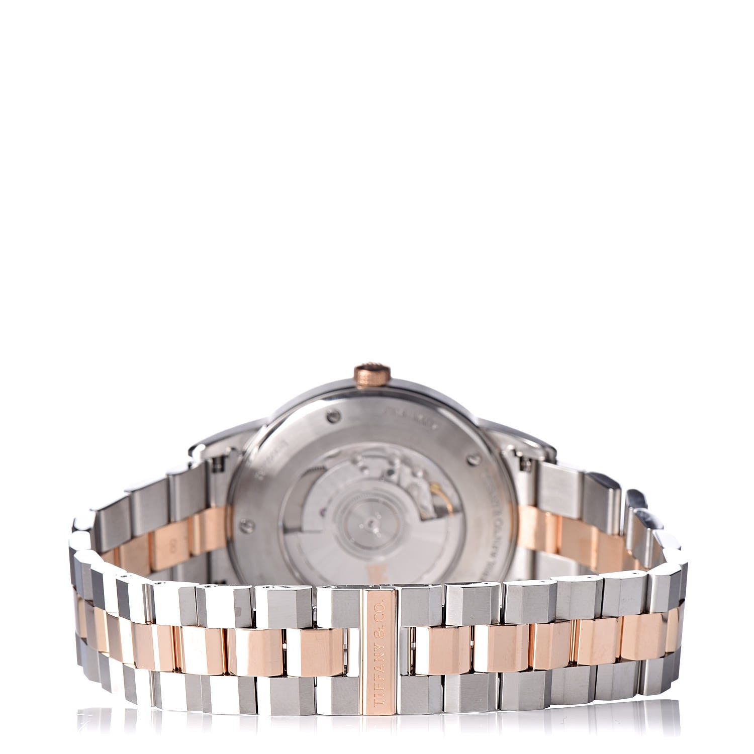 Tiffany Stainless Steel 18K Rose Gold 40mm CT60 3-Hand Automatic Watch 4 of 7
