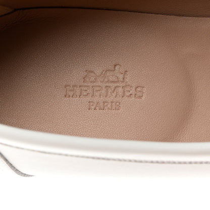 Hermes Goatskin Womens Royal Loafers 38 Multicolor White 7 of 9