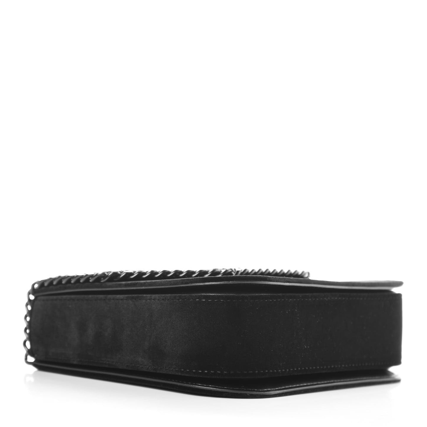 Velvet Effect Medium Falabella Box Shoulder Bag Black