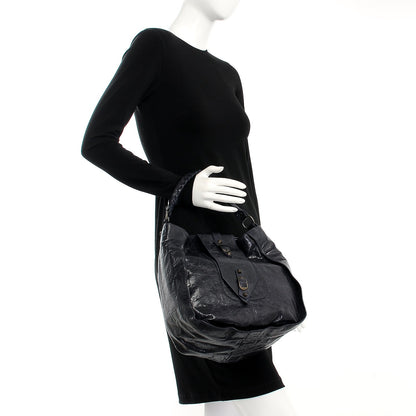 Balenciaga Chevre Shrug Hobo Ink 2 of 9