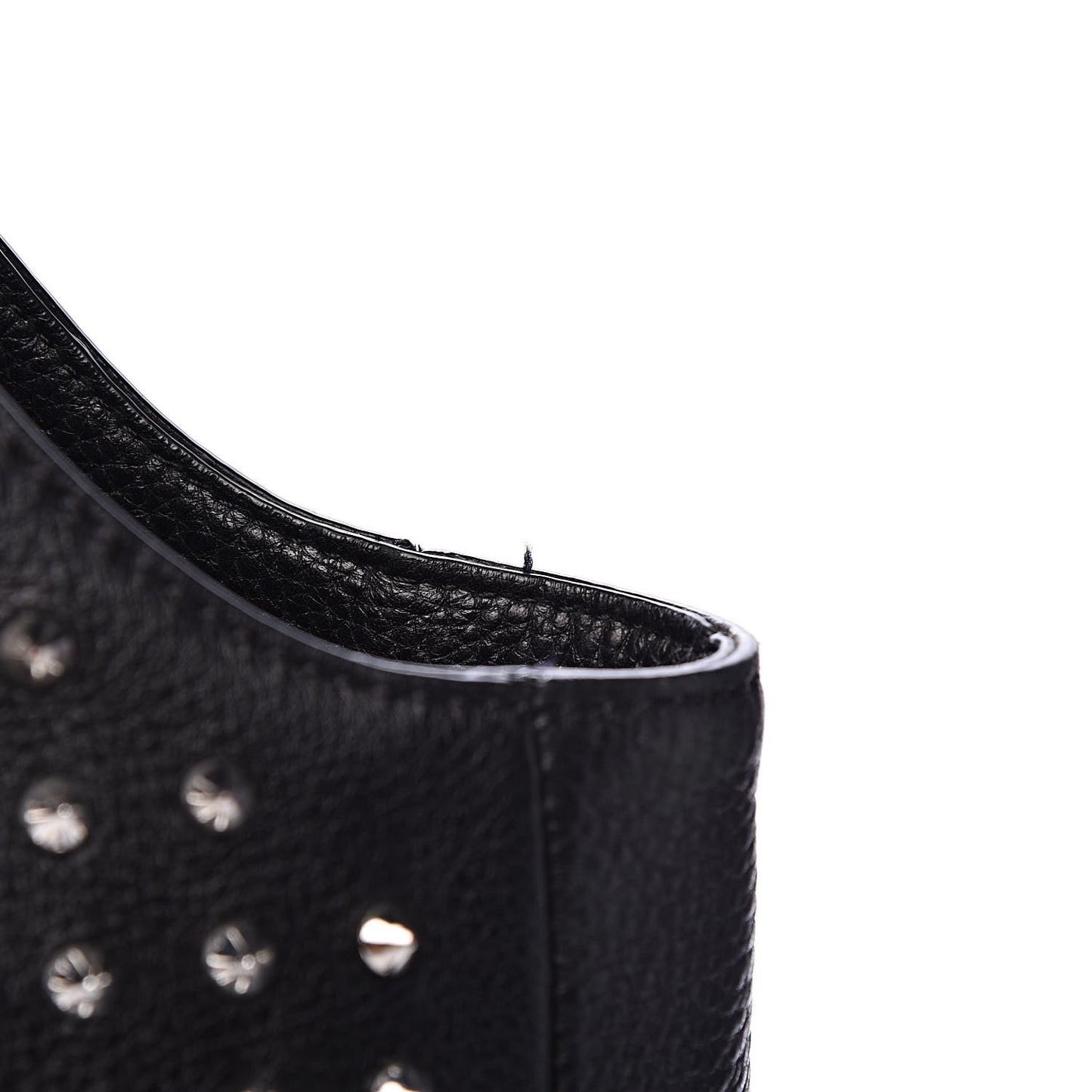 Brit Studded Calfskin Shopper Medium Black