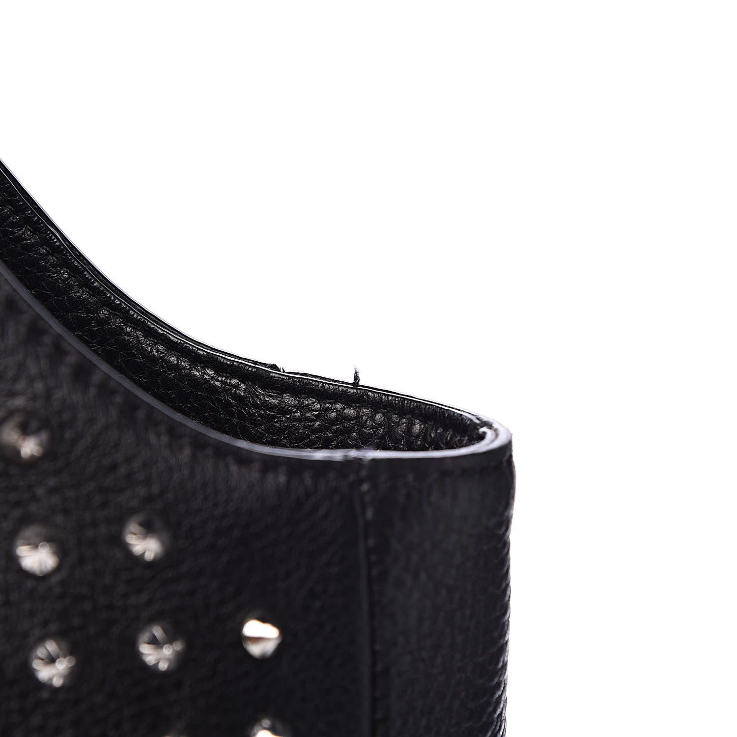 Burberry Brit Studded Calfskin Shopper Medium Black 8 of 12
