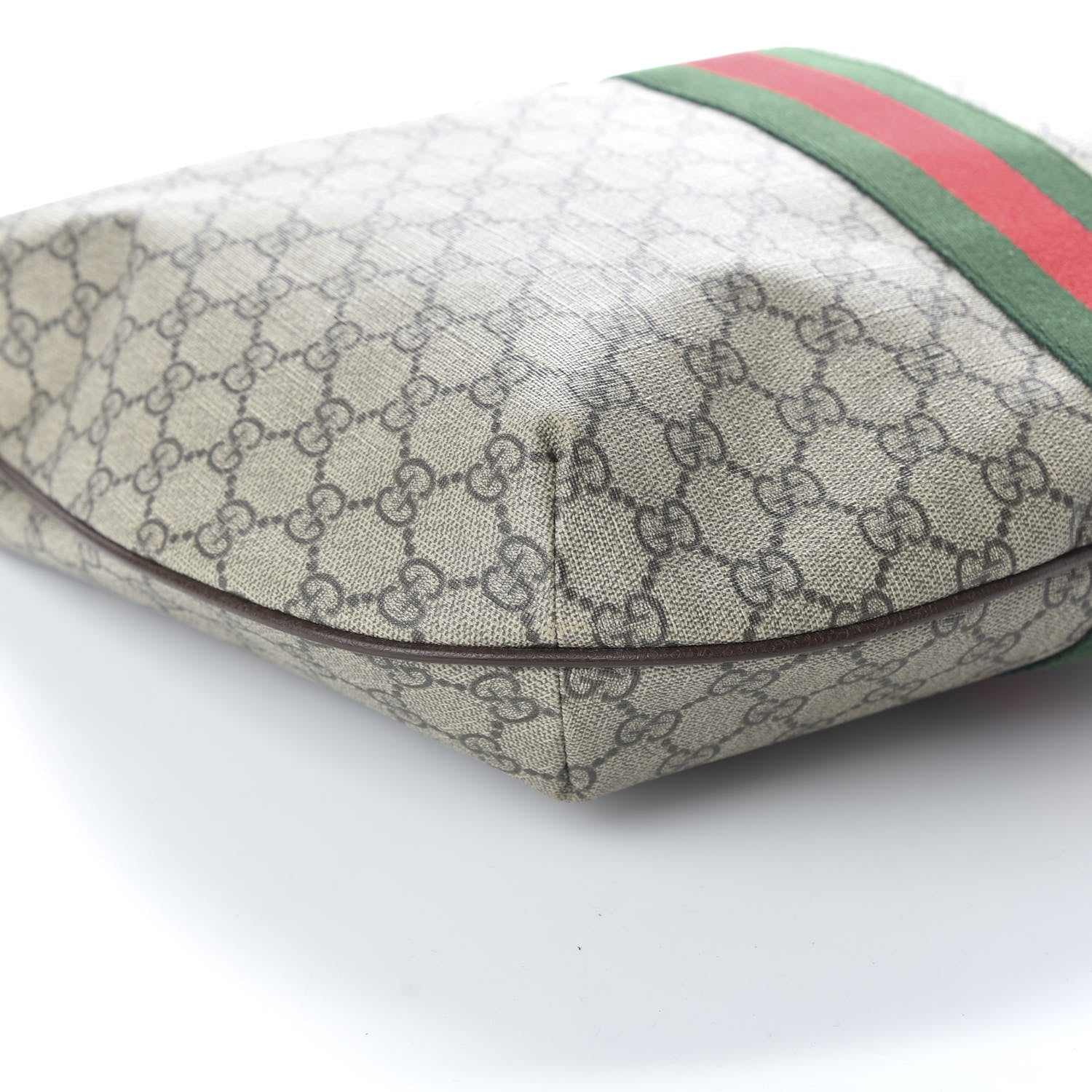 Gucci GG Supreme Monogram Web Ophidia Half Moon Hobo Brown 10 of 13