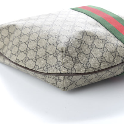 Gucci GG Supreme Monogram Web Ophidia Half Moon Hobo Brown 10 of 13