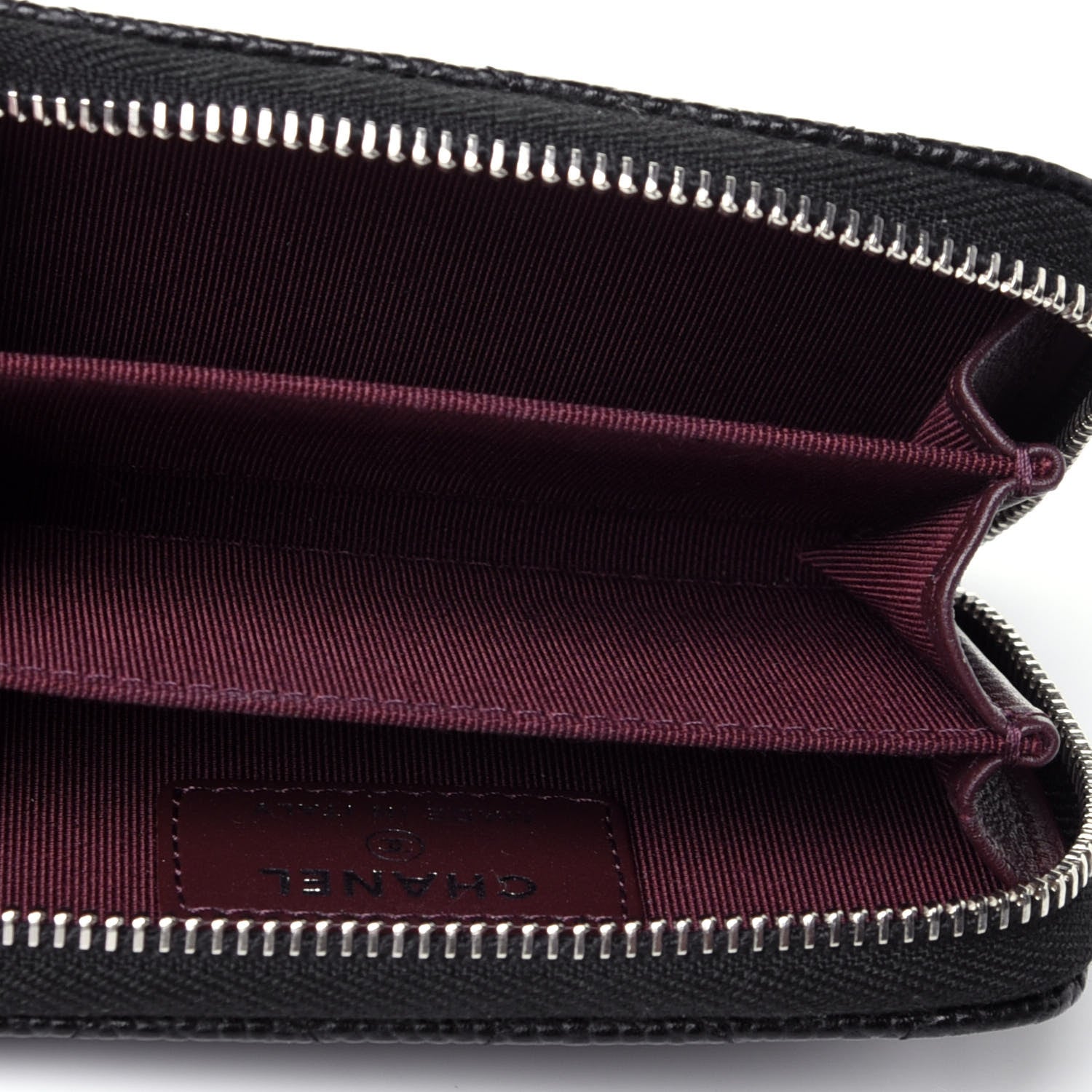 Chanel Caviar Quilted Zip Coin Purse Black 5 of 10