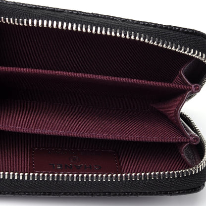 Chanel Caviar Quilted Zip Coin Purse Black 5 of 10