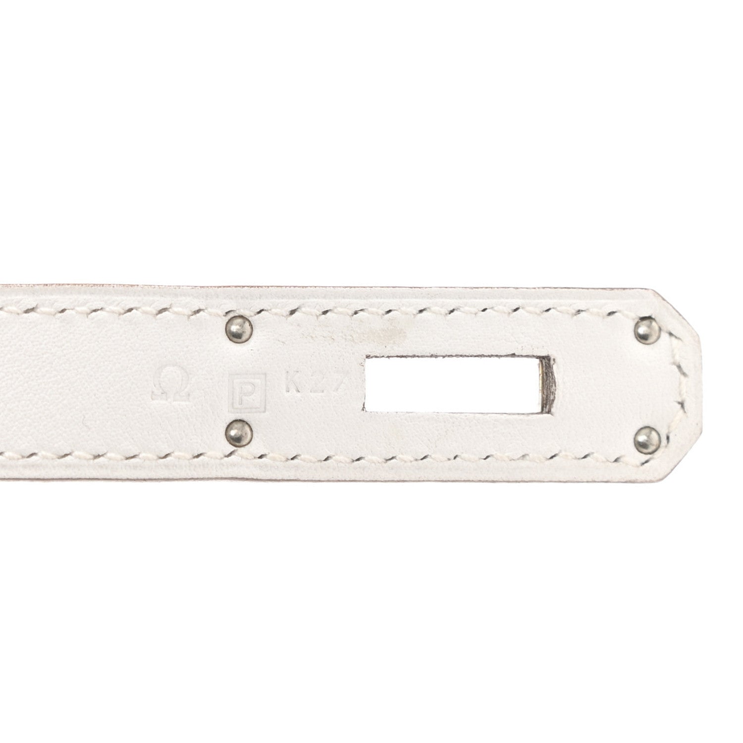 Hermes Swift Ghillies Kelly Retourne 32 White Gris Perle 7 of 10