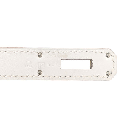 Hermes Swift Ghillies Kelly Retourne 32 White Gris Perle 7 of 10