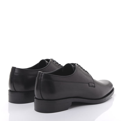 Christian Dior Brushed Calfskin Derby Shoes 39 Black 3 of 8