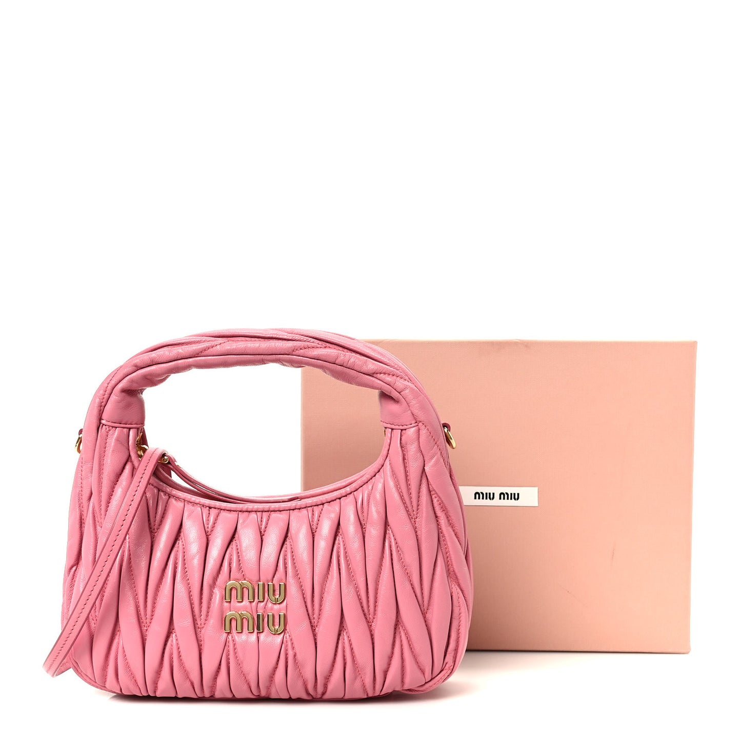 Nappa Matelasse Small Wander Hobo Pink