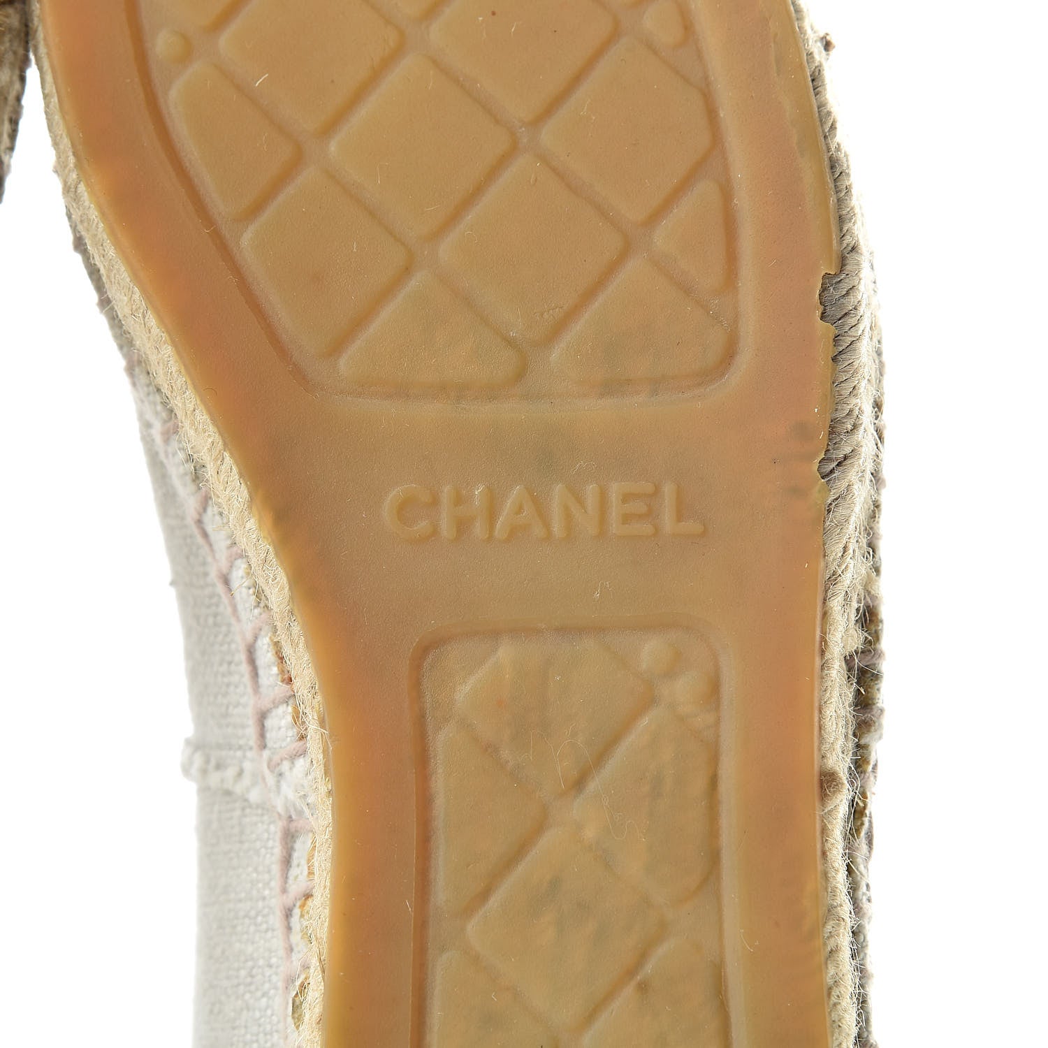 Chanel Linen CC Espadrilles 40 Beige Black 10 of 14