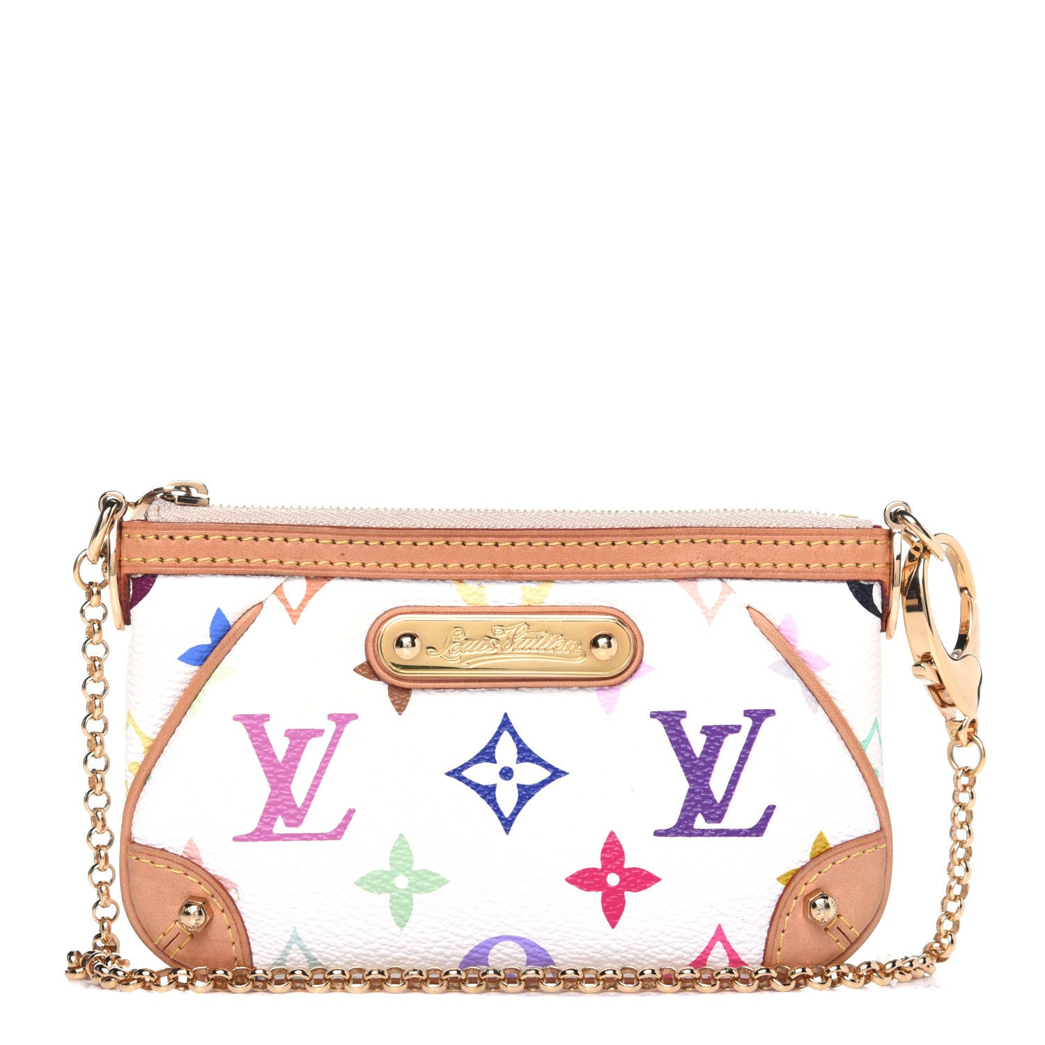 Louis Vuitton Monogram Multicolor Pochette Milla PM White 1 of 15