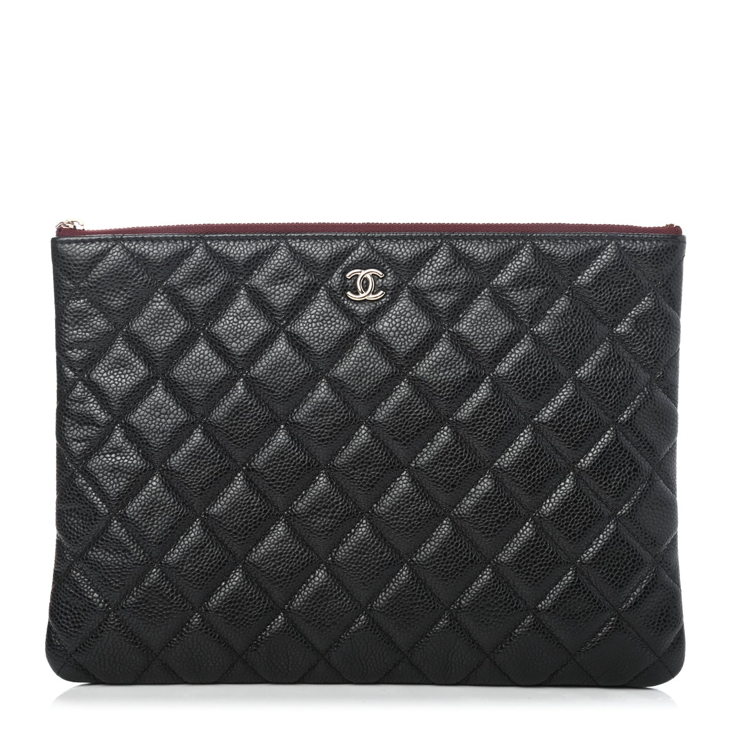 Caviar Quilted Medium Cosmetic Case Black