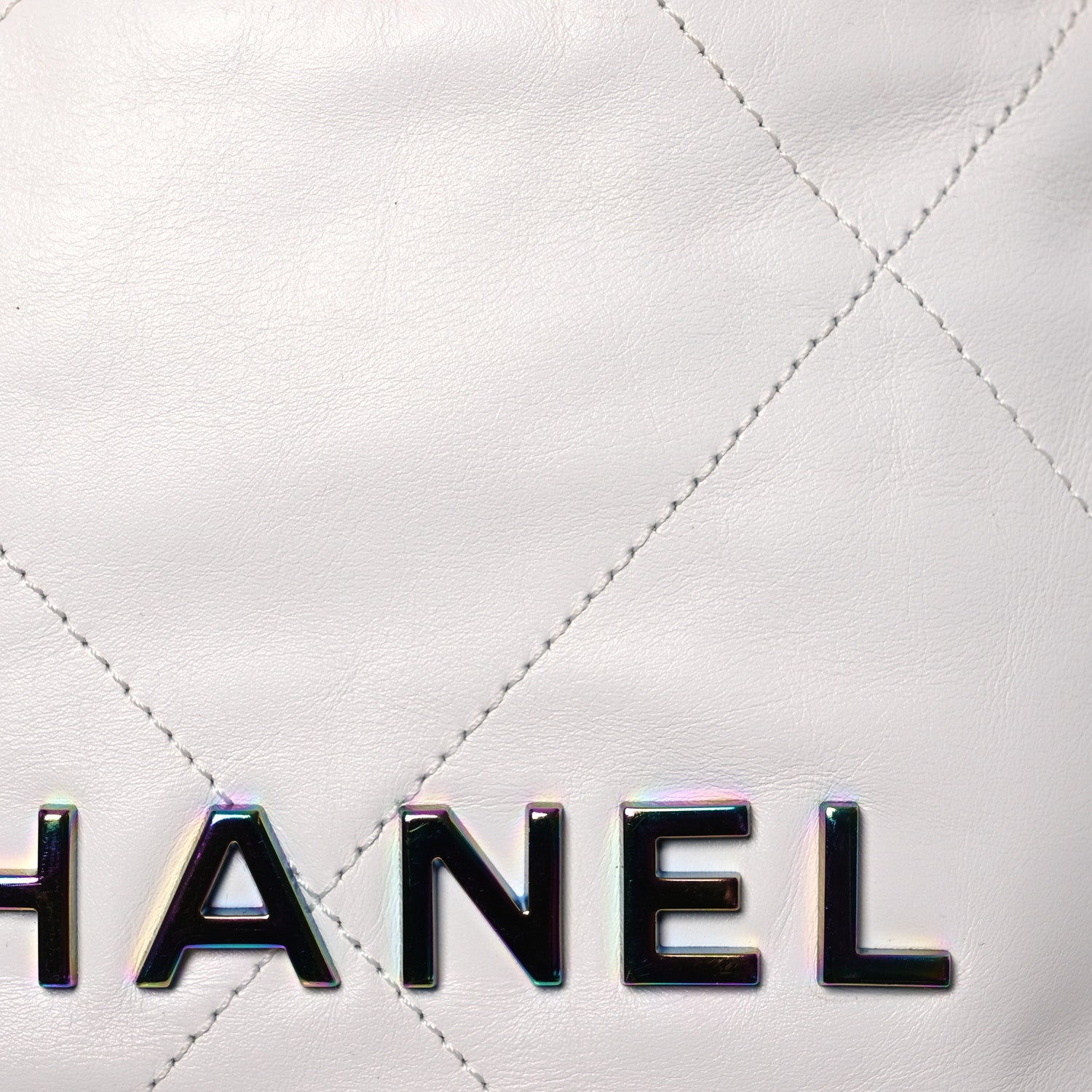 Chanel Shiny Calfskin Quilted Rainbow Mini Chanel 22 White 8 of 13