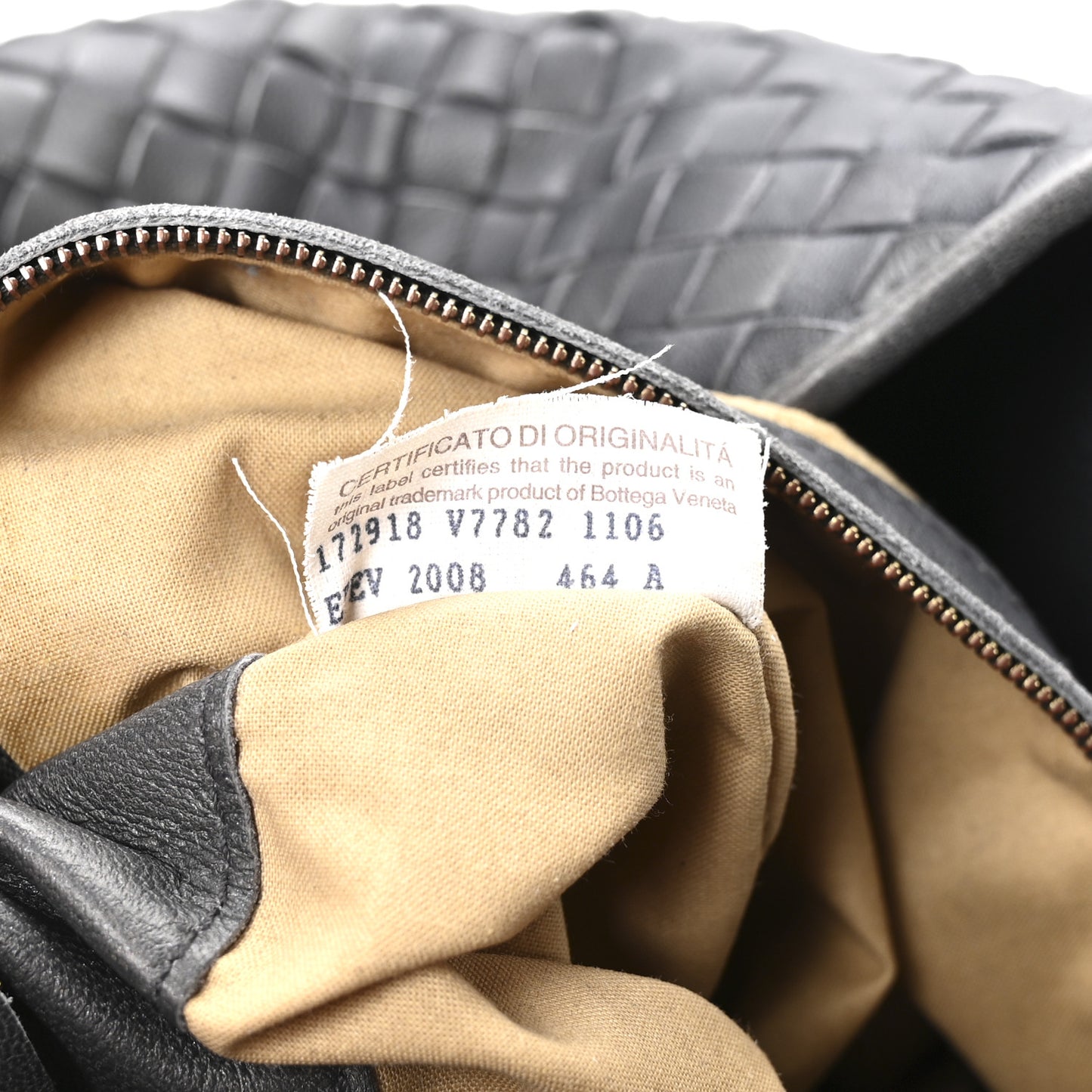 Nappa Intrecciato Sloane Hobo Ferro Gray