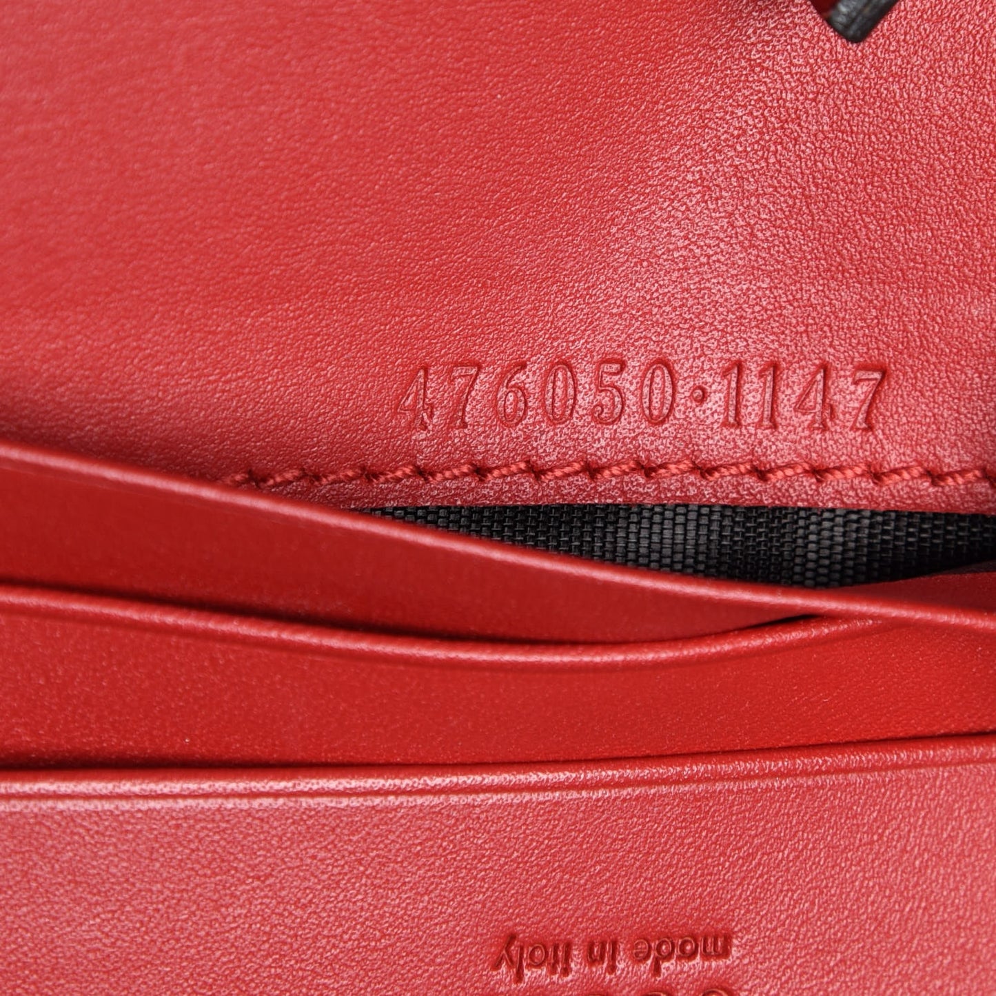 GG Supreme Monogram Cherry Embellished Card Case Wallet Hibiscus Red